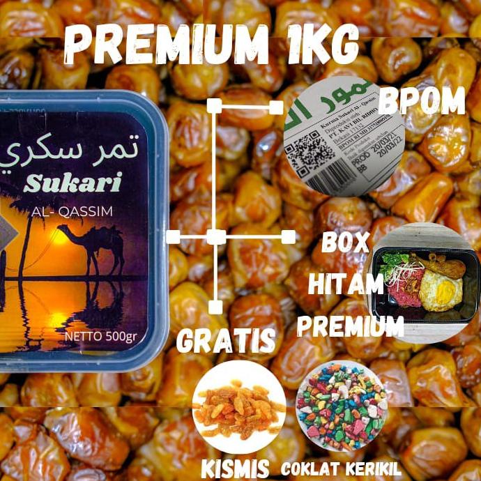 

○ [TERLARIS] Kurma Sukari Premium AL QASSIM 1kg ➬