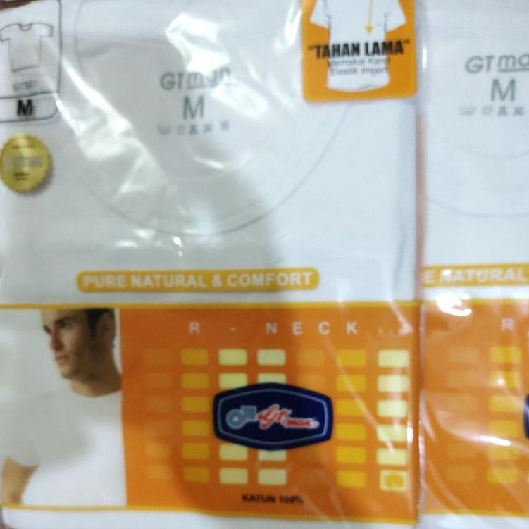 OBLONG GT MAN PUTIH PRIA / OBLONG GT MAN O NECK / T SHIRT KAOS DALAM GT MAN / OBLONG GTMAN  PRIA GTS