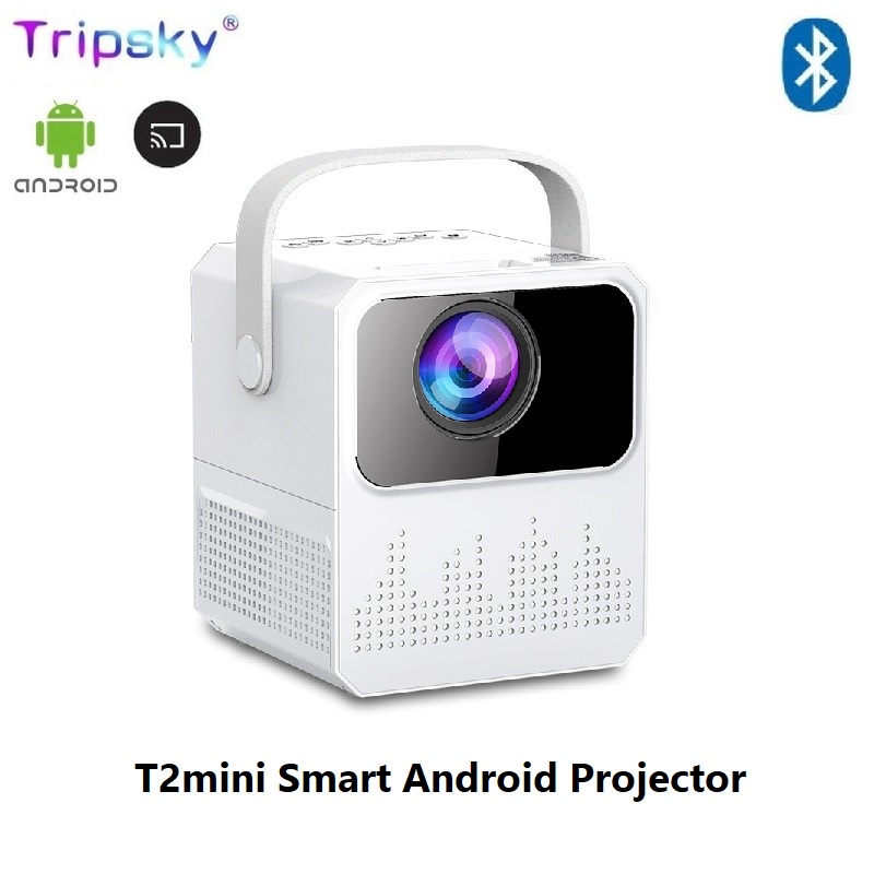 TRIPSKY T2 MINI ANDROID VERSION - Smart Projector 120 ANSI Lumens - Proyektor Pintar Portabel Android 120 ANSI Lumens