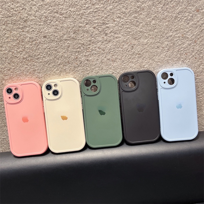 Liquid Silicone Round Iphone 7 8 se2 se3 x xr xs max 11 12 13 14 pro max 14 plus case casing cover