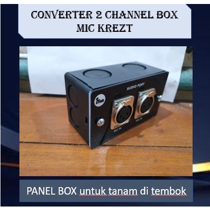 Panel box Mic JACK XLR COWOK to CANON NEW Produk Converter Tempel Dinding Murah