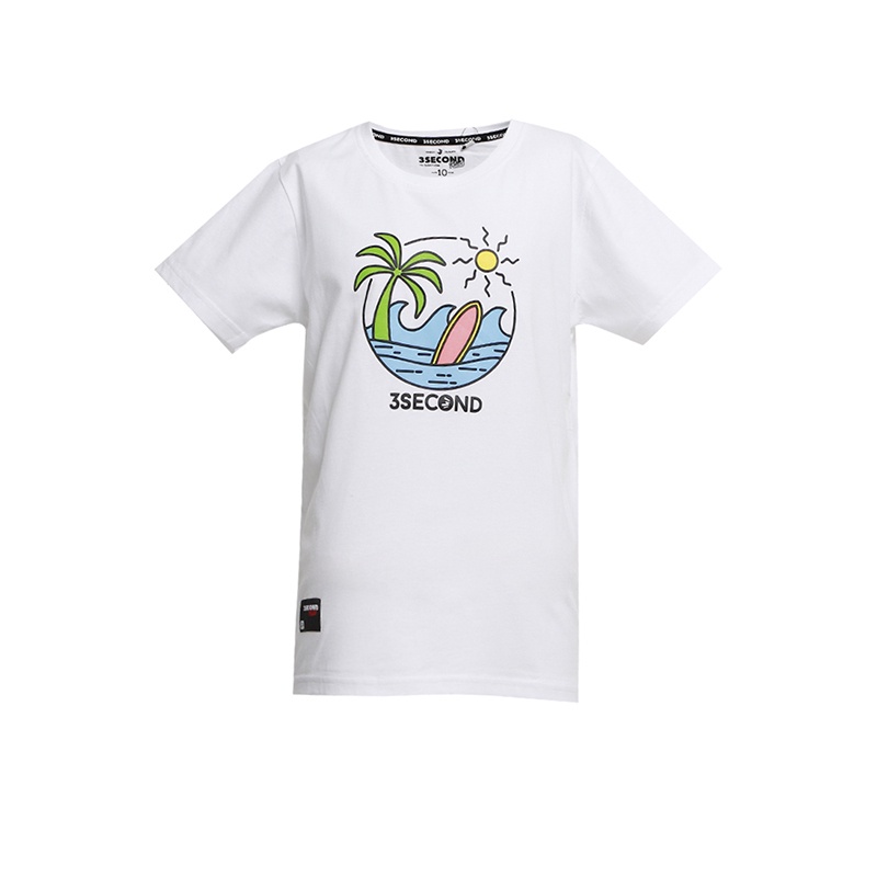3Second Kids Original Kaos Surfing Lengan Pendek 100% Cotton Combed 24s Katun Tshirt Graphic Kids An