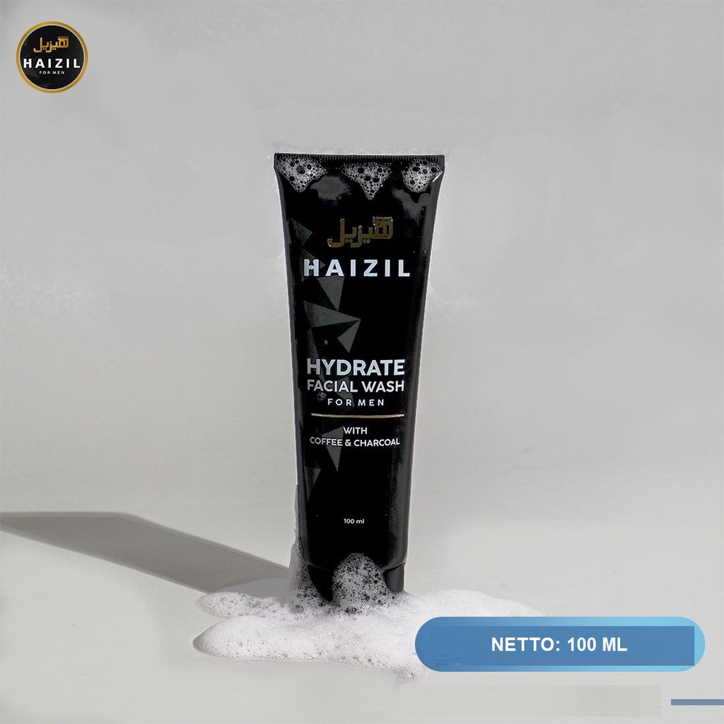 Haizil Hydrate Facial Wash for Men with Coffee &amp; Charcoal 100ml