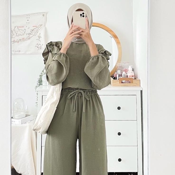 RUBY ONE SET | RUBY CRINKLE BLOUSE | BLOUSE CRINKLE PREMIUM ATASAN WANITA • TZA.8Fe23ᵟ