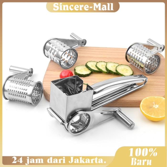 Terlaris Cheese Grater Stainless Steel Alat Parut Keju Coklat Parutan Putar