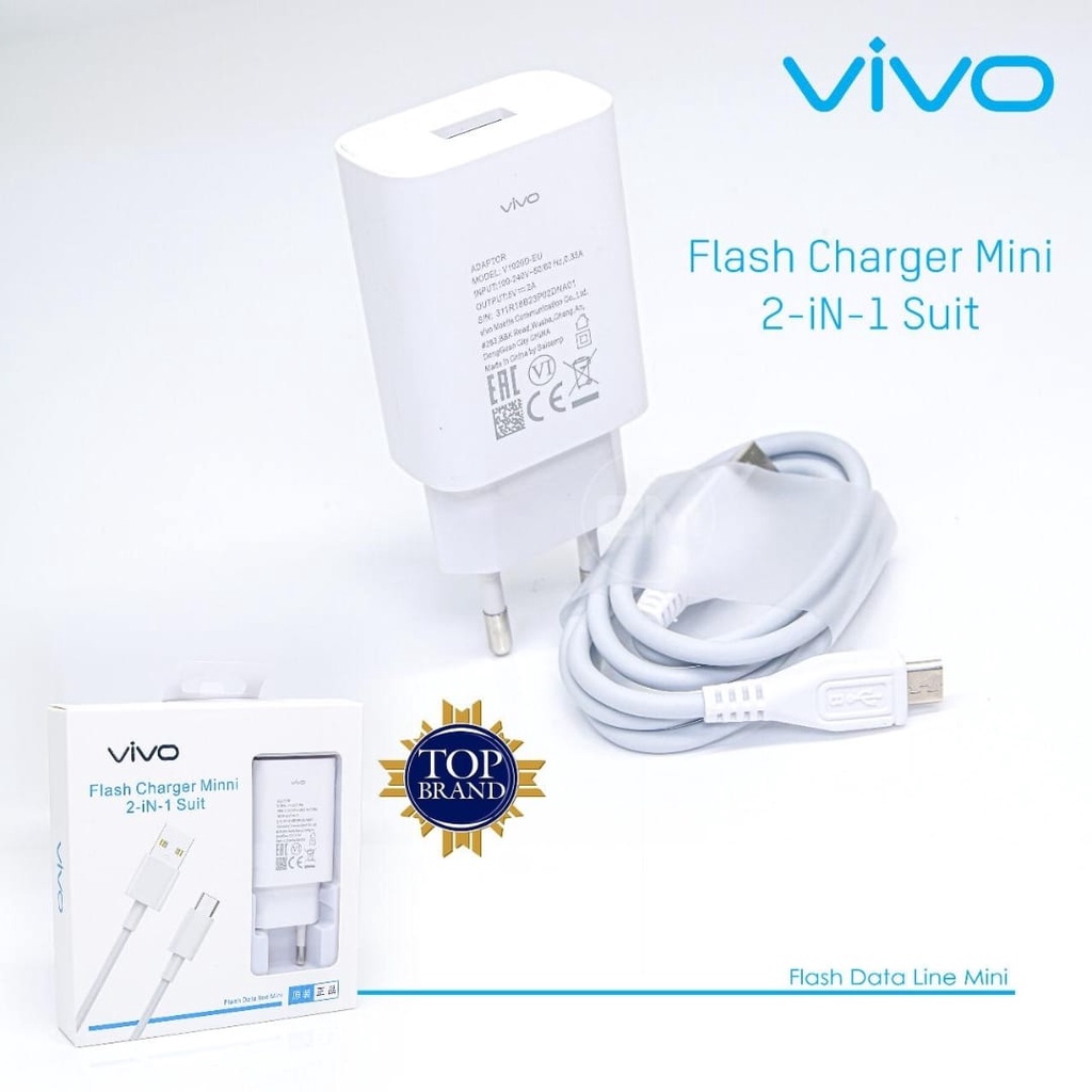 TC TRAVEL CHARGER ORIGINAL VIVO X27 V1020D Usb Micro dan Type C Fast Charging Original 100%