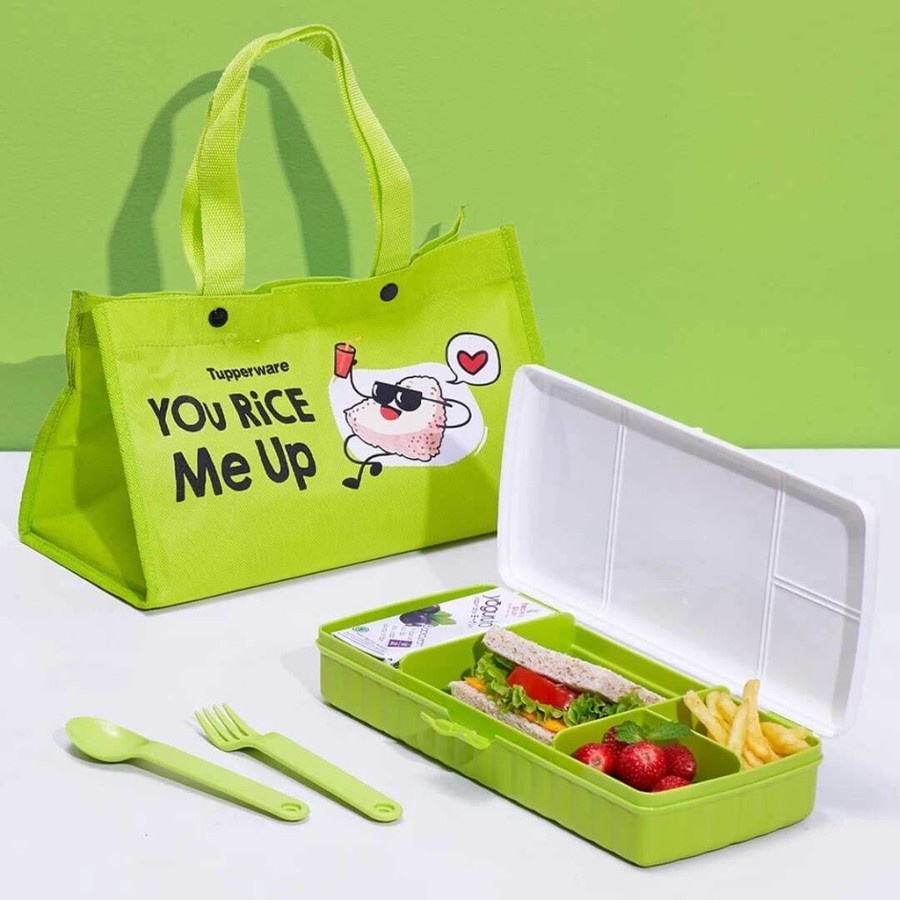 Tempat makan tupperware lunch keeper rectangular kotak makan set