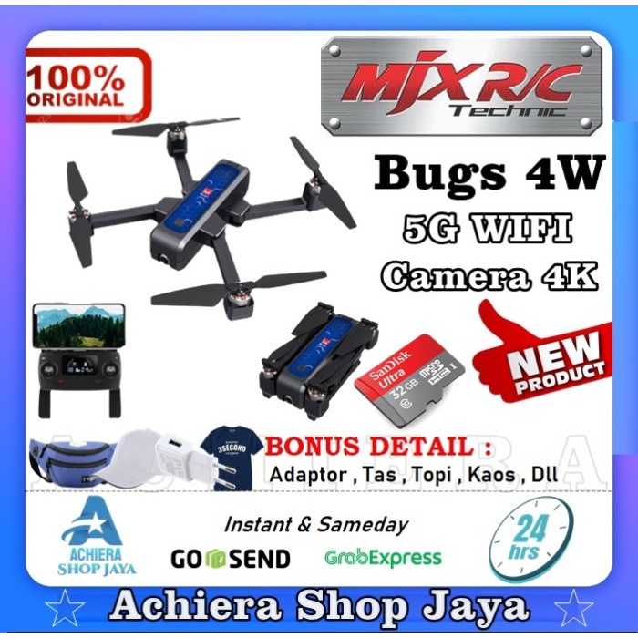 Drone MJX Bugs 4W B4W 4K Camera Brushless GPS Drone New Upgrade