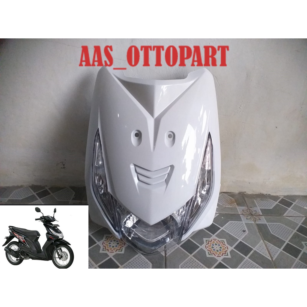 Tameng Depan Lampu + Reflektor Sen Motor Beat Karbu 2008 - 2012 Warna Putih Termurah