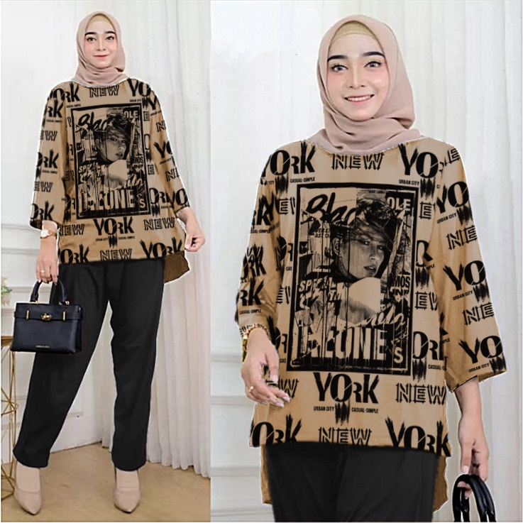 VF - ONESET SETELAN CELANA ATASAN OVERSIZE NEW YORK