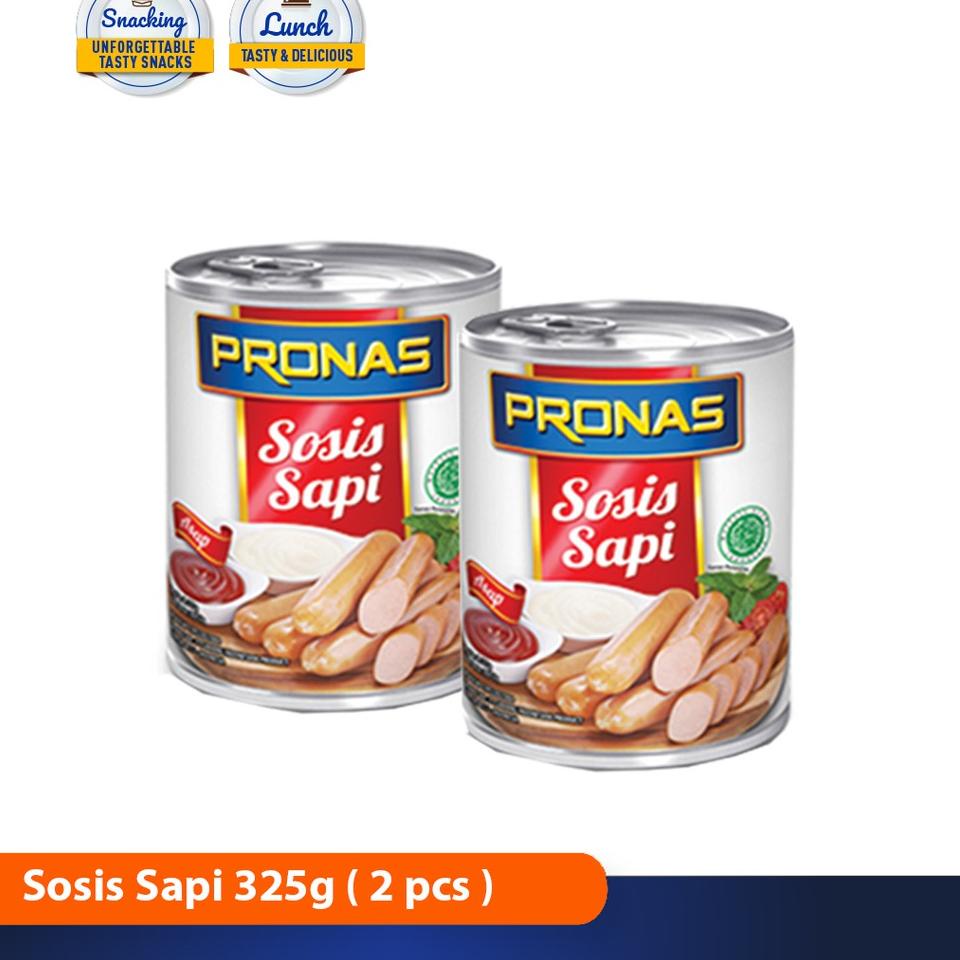 

☊ Pronas Sosis Sapi 325 g dalam kemasan kaleng EOE bundling 2 pcs ♜