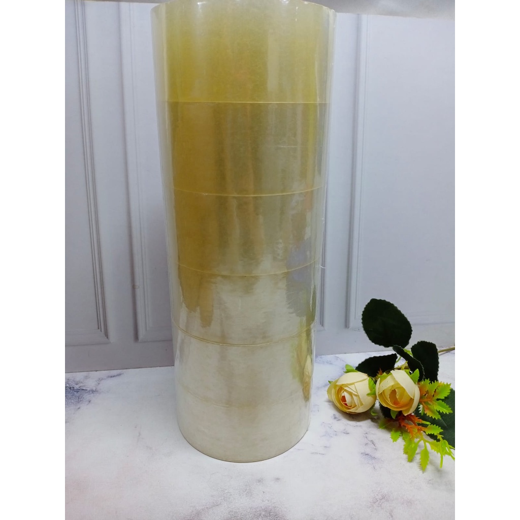 

Lakban ISI 6 PCS 9O YARD plakban bening besar super lengket 45mm 1SLOP