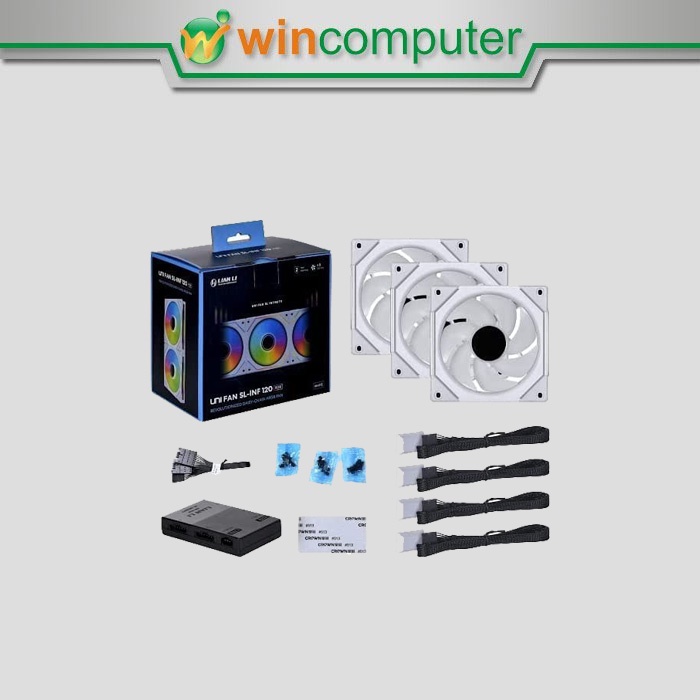 Fan Case Lian Li Uni Fan SL-INFINITY 120 WHITE - 3 pcs ARGB Fan 12cm