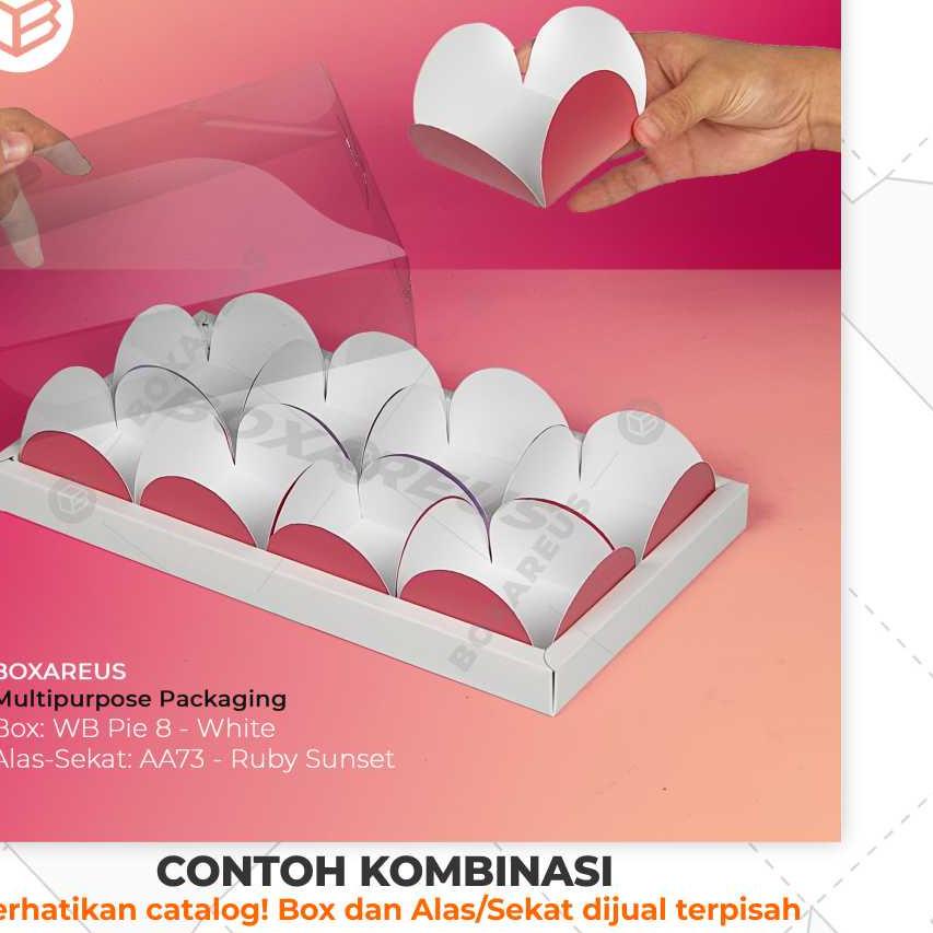 ➼ Dus Mika Packaging Sekat 8 Kotak Kue Box Tart Pie Choux | WB Pie 8 ➹