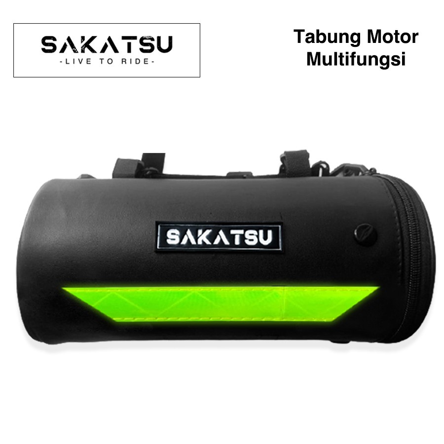 Tabung Jas Hujan Motor / Tas Tabung Penyimpanan Barang Motor SAKATSU Sporty Waterproof