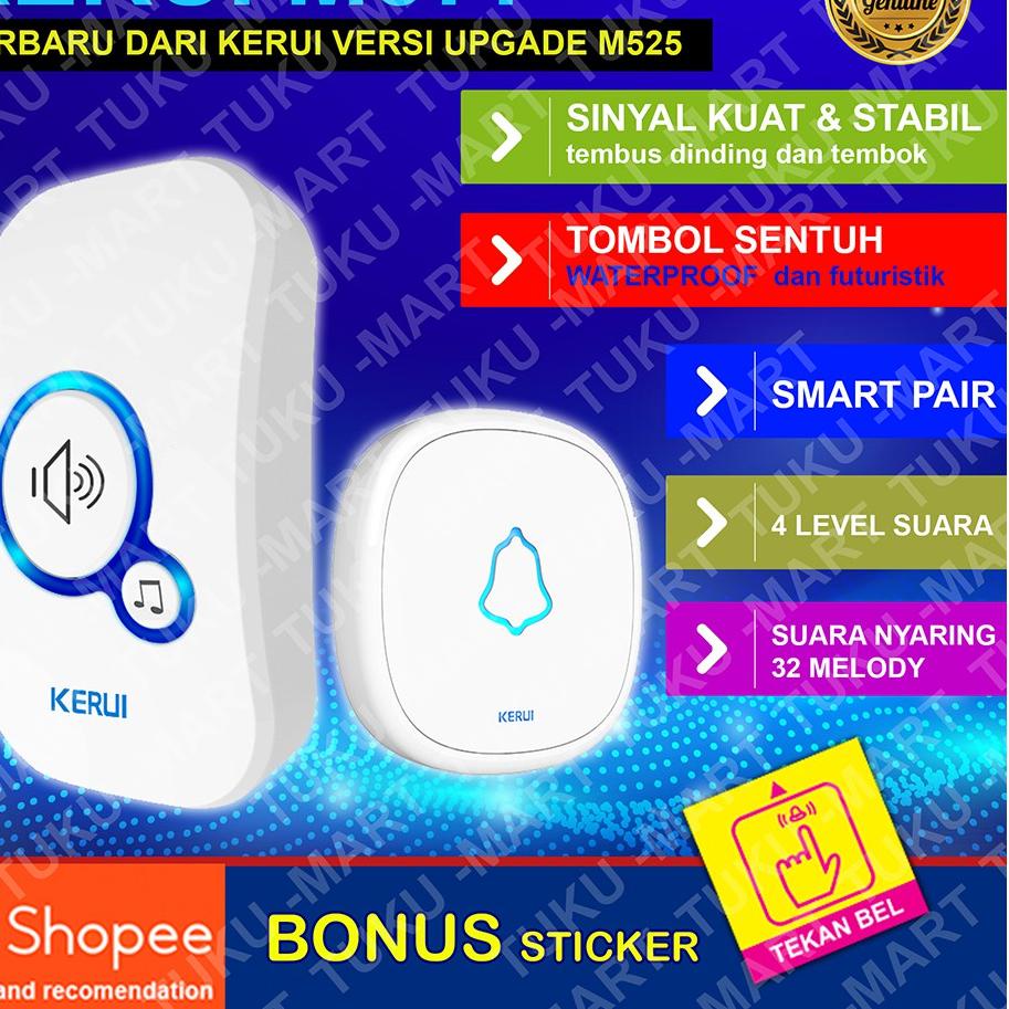 ○ KERUI bel rumah bel pintu pagar wireless M577 ➹