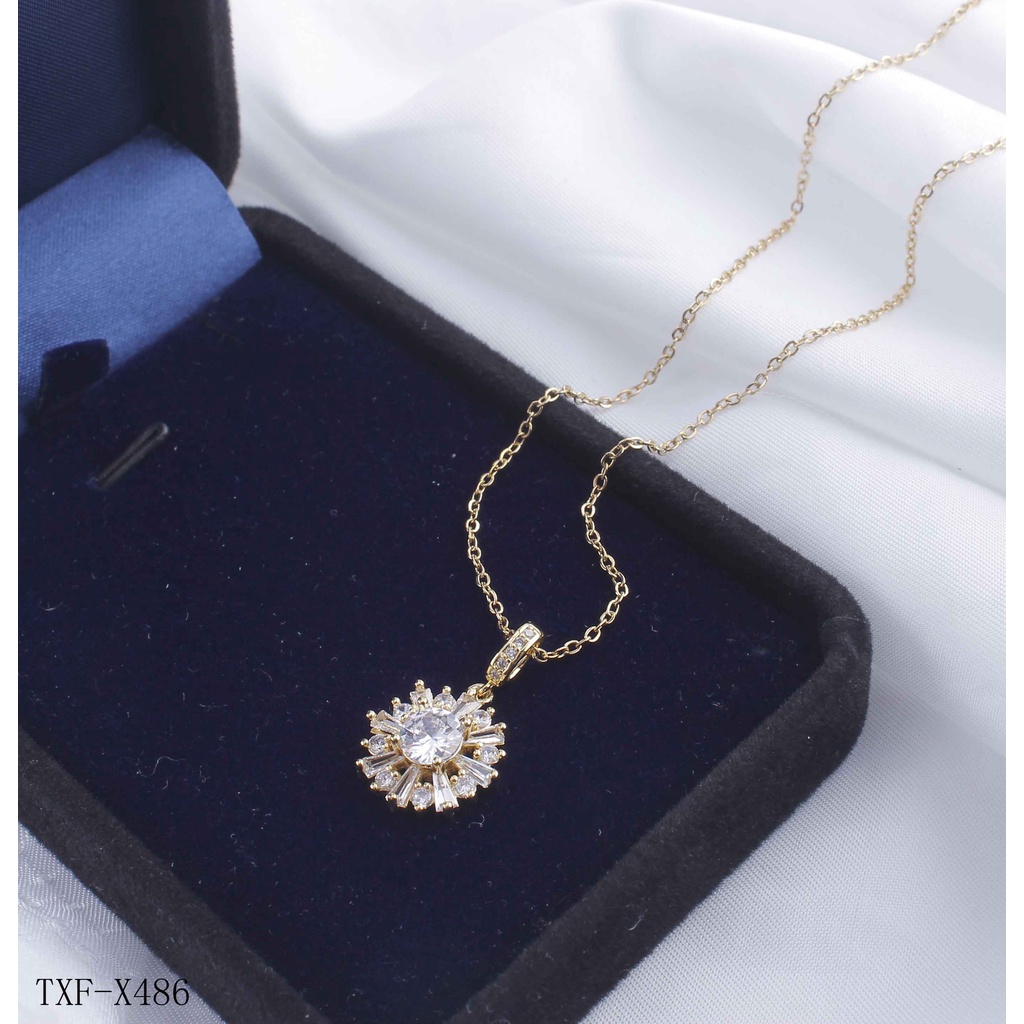 Kalung Titanium Permata Perhiasan Cantik Fashion Jewelery 486/163/054