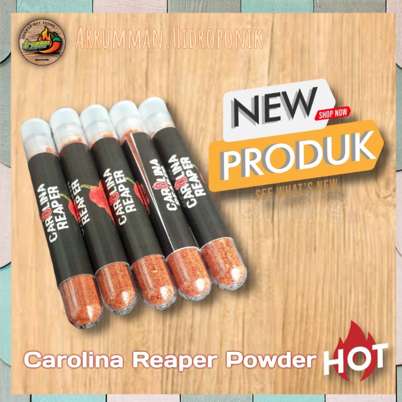

BUBUK Cabe Super Pedas CAROLINA REAPER Powder isi 1,5 Gram