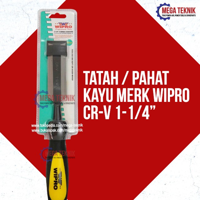Ready...Ready...Ready...] Tatah / Pahat Kayu / Wood Chiesel Wipro CR-V 1 - 1/4"