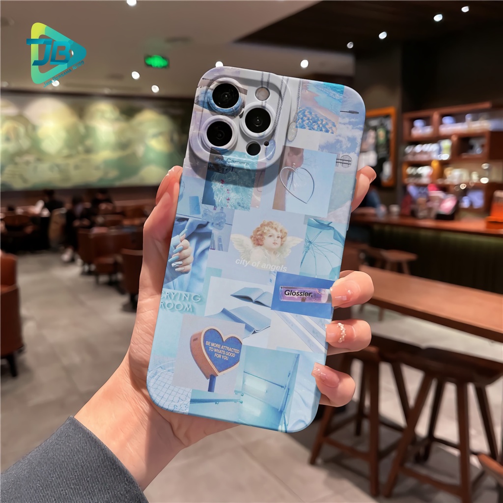 CUSTOM CASE SOFTCASE SILIKON PROCAMERA BLUE CUSTOM VIVO Y12 Y15 Y17 Y16 Y12S Y20 Y21S Y91 Y93 Y95 Y91C Y1S Y22 Y35 V25 V25E JB7493