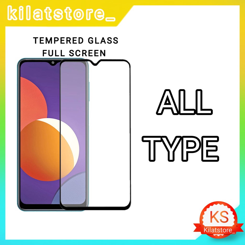 Tempered Glass Full Lem Full Screen For All Type + Packing Kardus dan Tisu