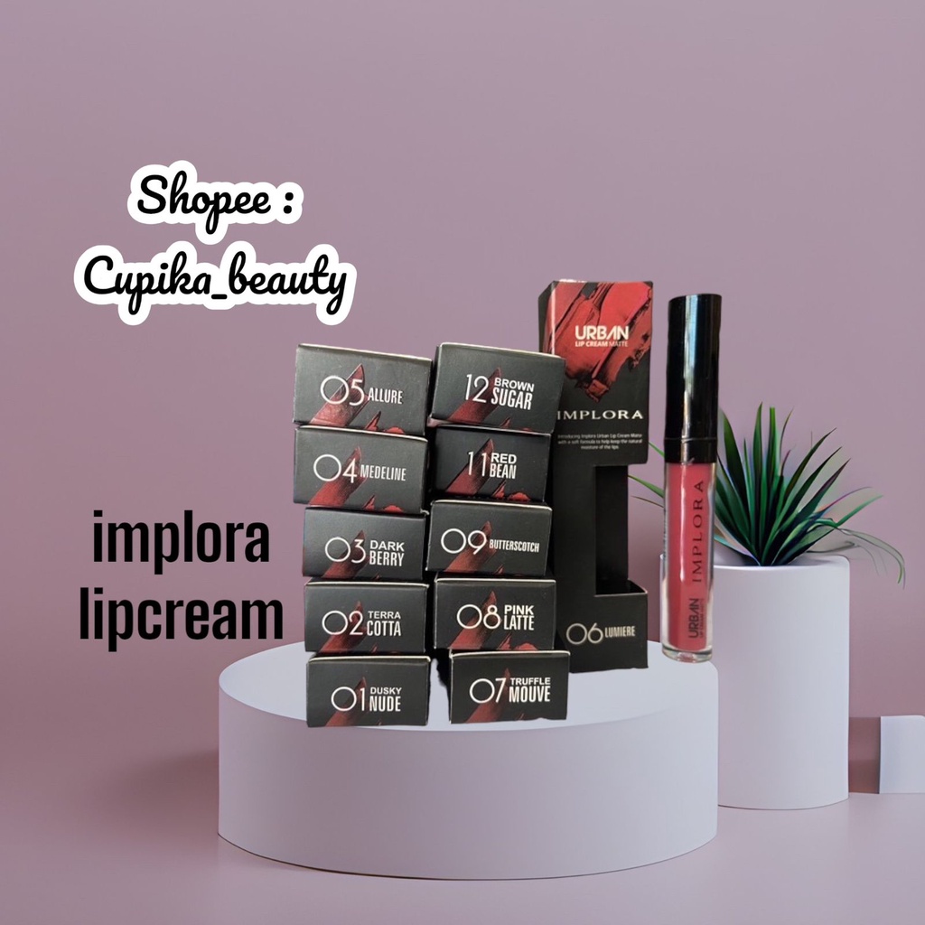 *ci,xx* lengkap shade - implora urban matte lipcream -- lipmatte implora -- implora lipcream matte