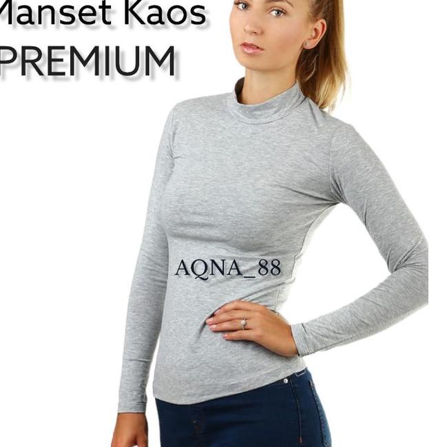 Baru Kaos Manset Wanita Lengan Panjang | Menset Wanita | Inner Baju Premium Ⓜngd✧