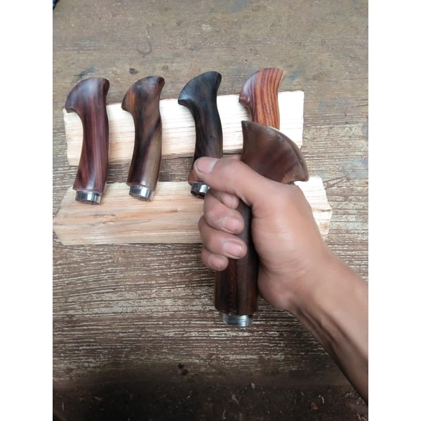 Gagang Golok Kayu Snokeling Galih Asem Motif Mutu