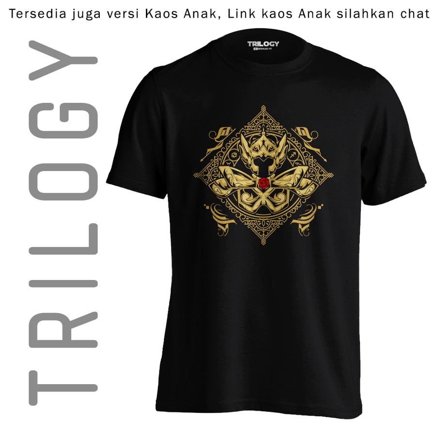 TRILOGY TRF 0062 - Kaos SAINT SEIYA - PISCES APHRODITE - Cotton Katun Premium Tanpa Jahitan Samping 