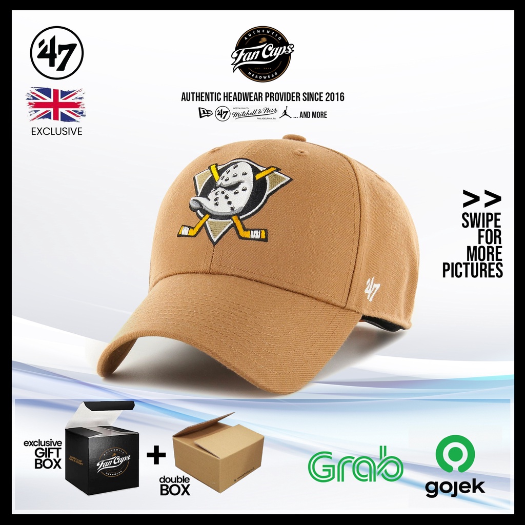 Topi 47 Original NHL Anaheim Ducks MVP warna Camel Beige | FREE GIFT BOX