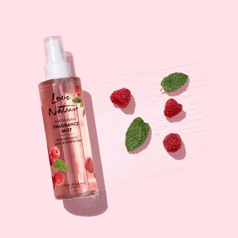 Love Nature Energising Fragrance Mist With Organic Mint&amp;Raspberry//Love Nature Energising Exfoliating Shower Gel With Organic Mint&amp;Raspberry