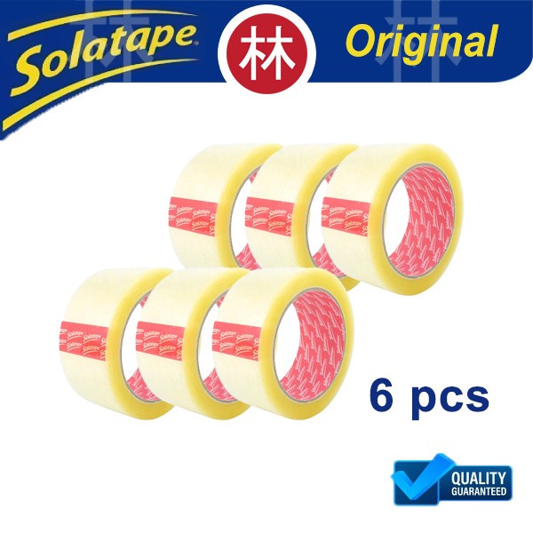 Solatape Lakban Isolasi Coklat / Bening 45mm (2 inch) x 90 Yard ORI - 1 Slop isi 6 Pcs