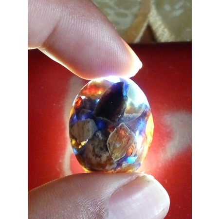 Batu Akik Fosil Getah Katilayu Biru HQ 3s417