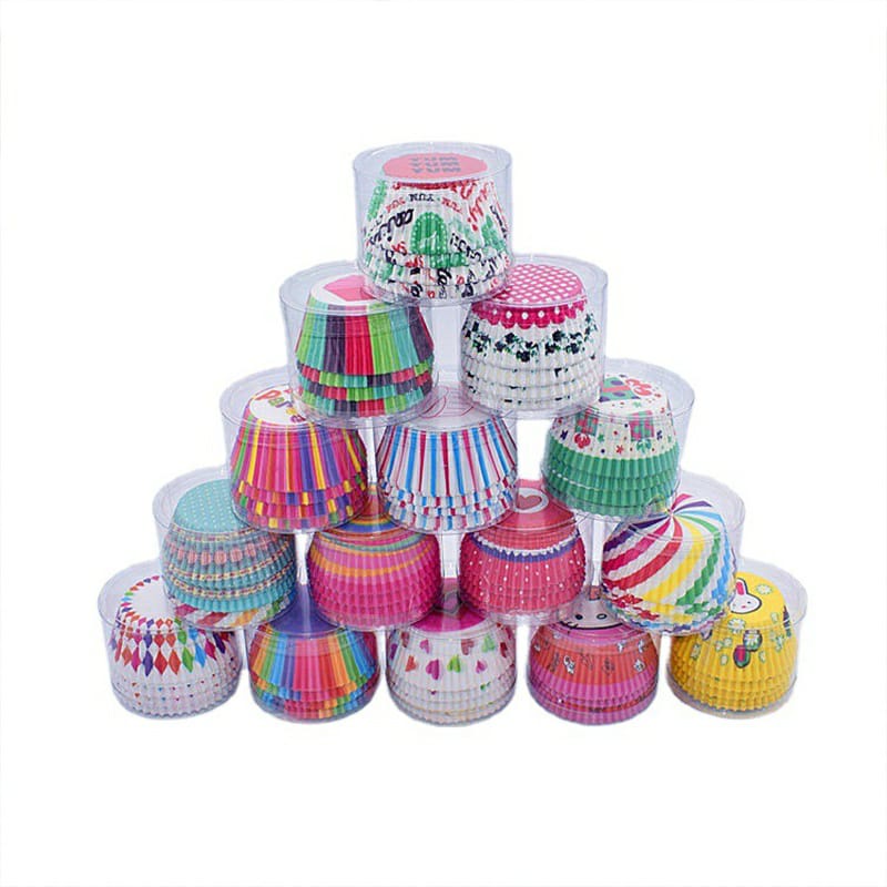 Cetakan Kue Cupcake 100 Pcs Cupcake Paper Cup Bahan Kertas Isi 100 PCS