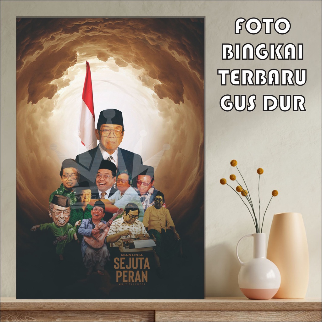 Poster Gus Dur | Presiden RI | Poster Ulama Dan Habaib | Foto Ulama | Foto Habib | Poster Ulama | Poster Habib | Nahdlatul Ulama NU | Hiasan Dinding | Pajangan Dinding | Wall Décor