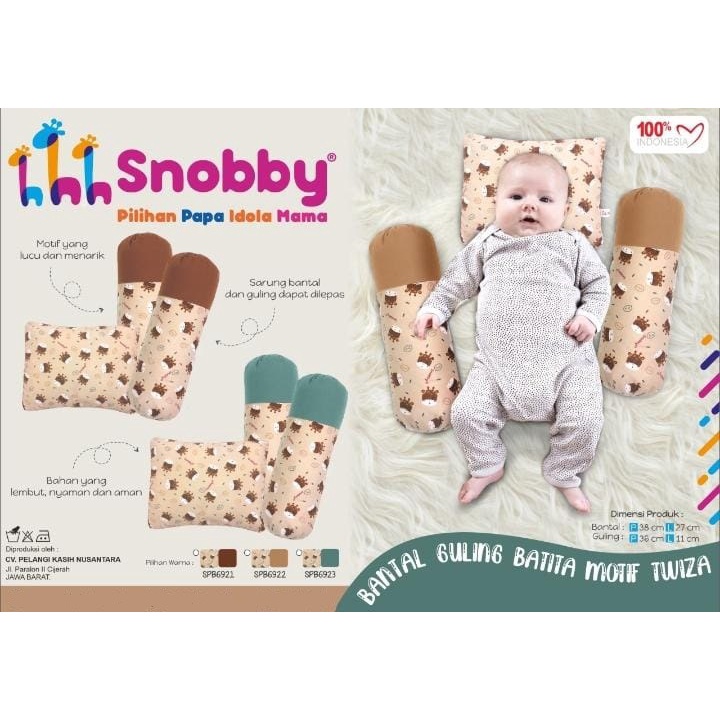 Snobby Bantal Guling Bayi Batita Set Twiza Series - JB