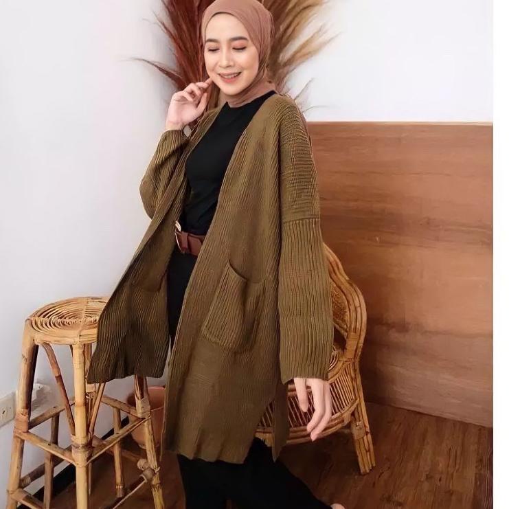 ☞ Cardigan Rajut Long Oversize Jumbo ▲