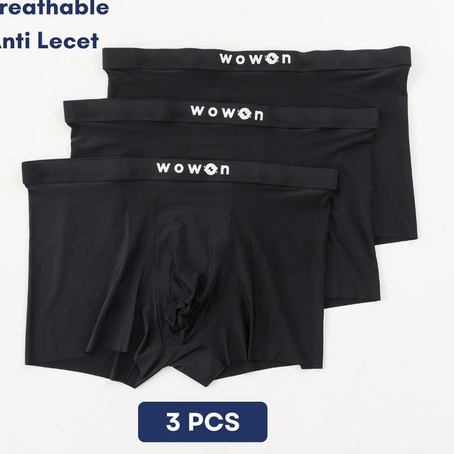 ✸ Wowon Men Boxer - Celana Dalam Pria - Zero Gravity Feel - 3 Pcs ➲