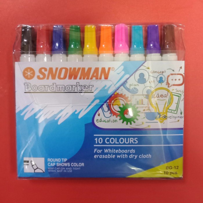 

Spidol Boardmarker Snowman 10 warna