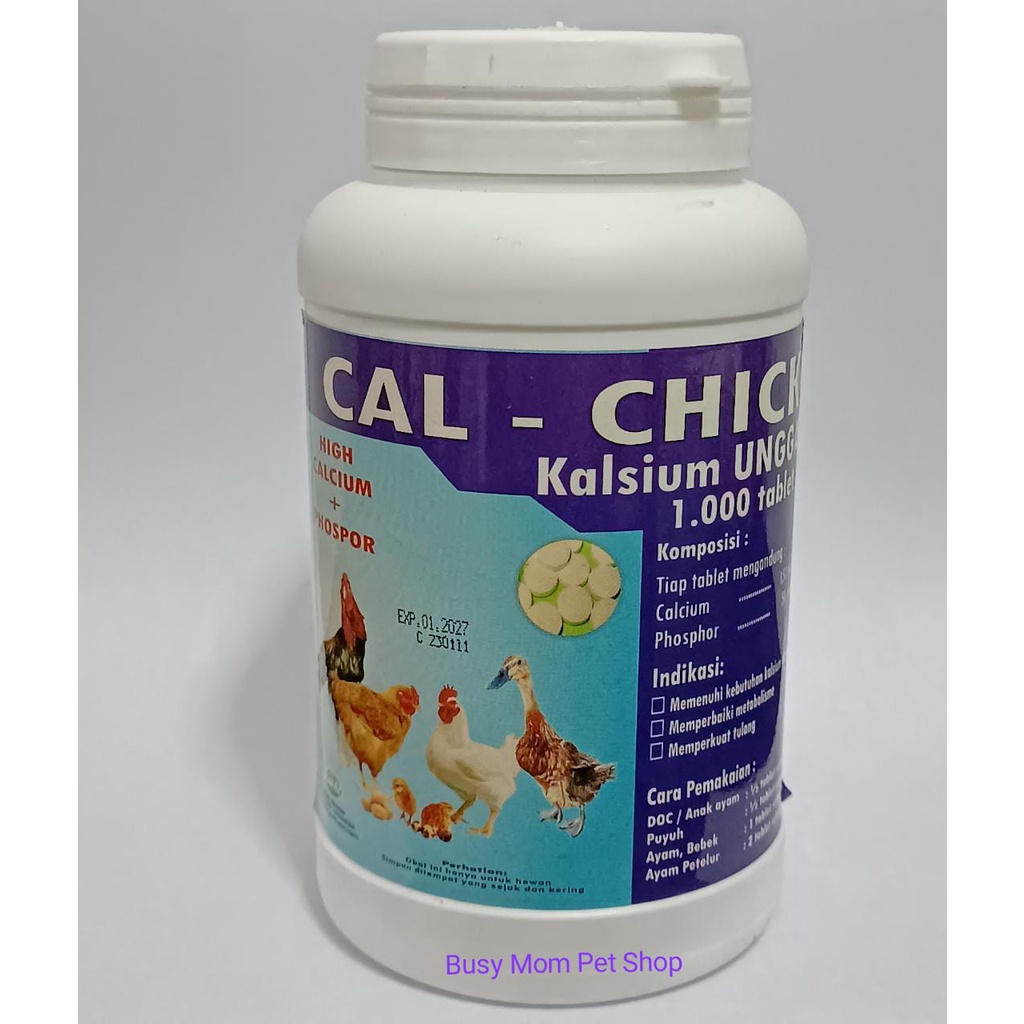 CAL CHICK Raid All Tinggi Kalsium Fosfor Unggas Ayam Bebek Puyuh 1000 Tablet RaidAll