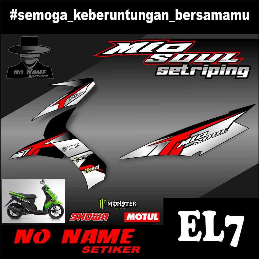 Sticker Striping Mio Soul (el7) Stiker Setriping Semi Full-Variasi Motor Keren