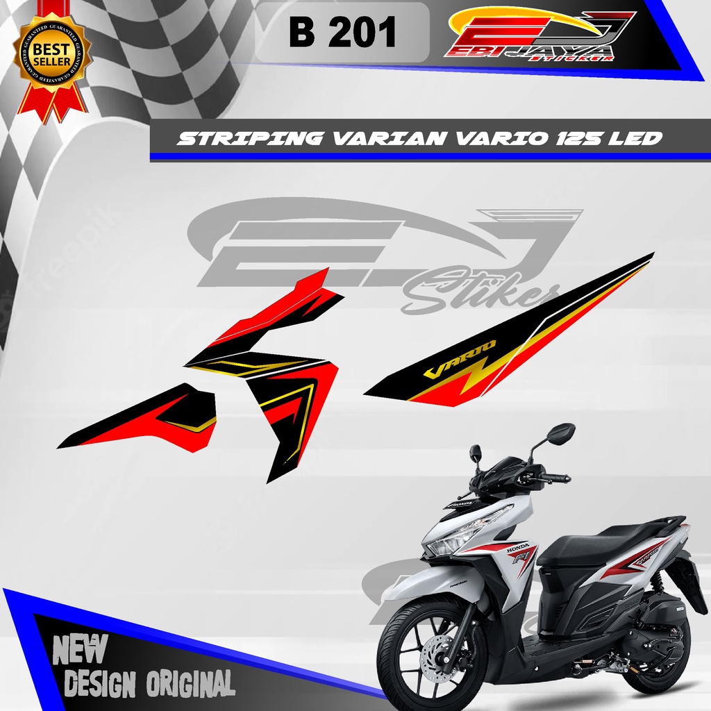 DECAL STIKER VARIO 125 LED NEW CUSTOM VARIAN / STIKER MOTOR HONDA VARIO 125 LED / STIKER KERETA VARI