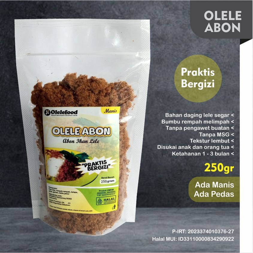 

OLELE ABON - Abon Ikan Lele 250 gram MPASI non MSG