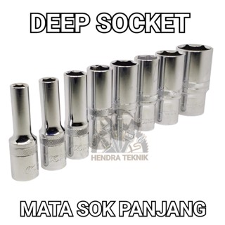 MATA SOCK CHROME PANJANG 8 10 14 17 19 21 24 32 MM KUNCI SOK ECERAN MATA SOKET DEEP SOCKET CHROME VANADIUM