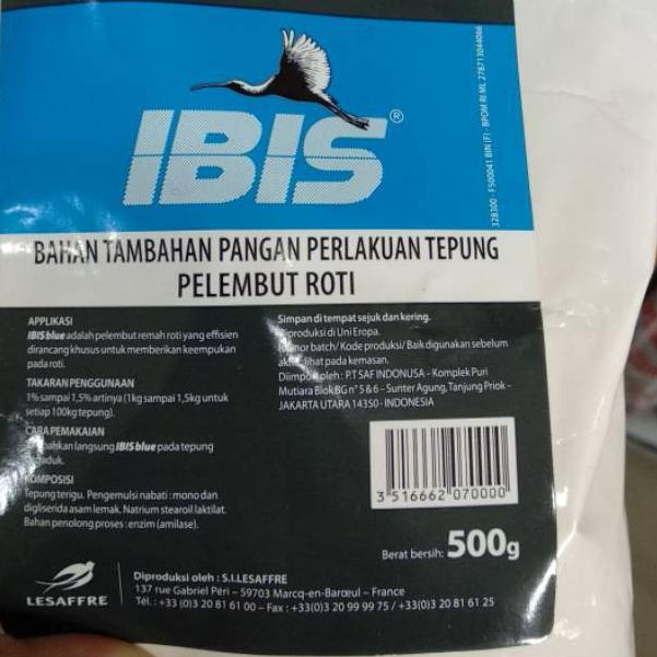 

➽ Bread Improver IBIS BLUE Bahan Pelembut Roti 500gr 500 gr Roti Kue Baking ❆