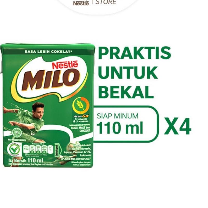 

Produk trendy Milo Activ-Go Minuman Mengandung Susu dan Cokelat UHT Multipack 110ml x4