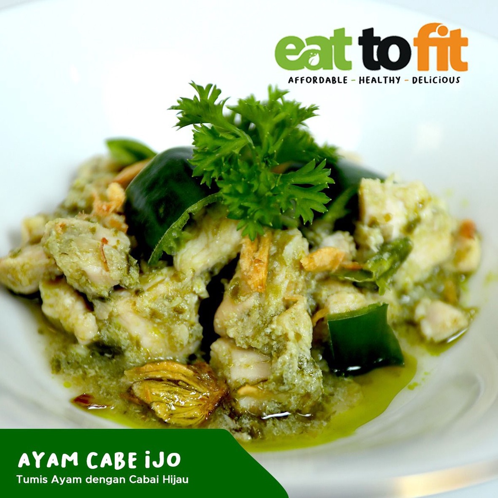 FROZEN FOOD MAKANAN SEHAT KELUARGA EAT TO FIT AYAM CABE IJO - 100 gr