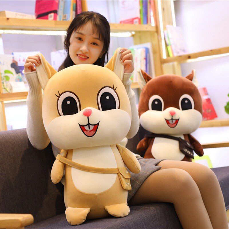 Boneka Tupai Lucu Imut Pakat Tas Selempang Ransel Mainan Boneka Anak Viral Cocok Buat Kado Ulang Tahun Anak/Sahabat/Pacar Ukuran 30cm Bahan Halus Lembut