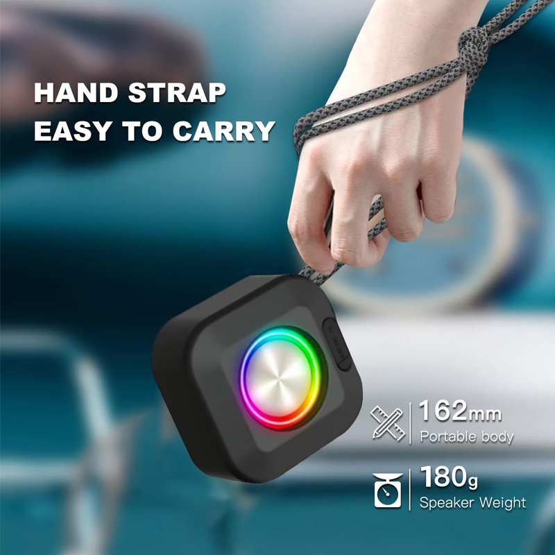 【COD】MMS-68 Bluetooth Speaker V5.0 Mini Portable Speaker RGB lights With Lanyard Bluetooth Speaker - S29