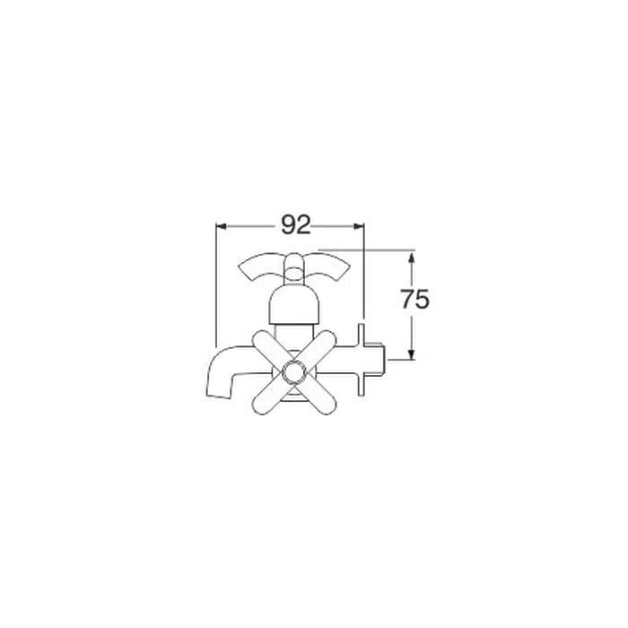 San-Ei Kran Cabang - Kran Air - Kran tembok - two way sink tap F 10 PR